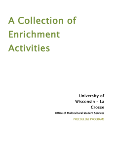 A Collection of Enrichment Activities University of