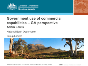 Government use of commercial capabilities – GA perspective Adam Lewis
