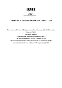 ISPRS 2004 HISTORY &amp; ISPRS PERMANENT COMMITTEES