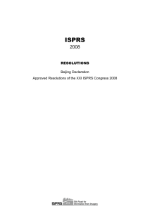 ISPRS 2008 RESOLUTIONS