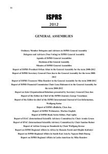 ISPRS 2012 GENERAL ASSEMBLIES