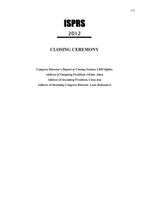 ISPRS 2012 CLOSING CEREMONY