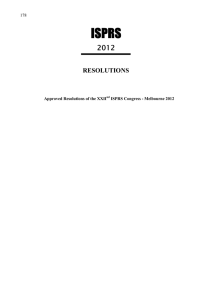 ISPRS 2012 RESOLUTIONS 178