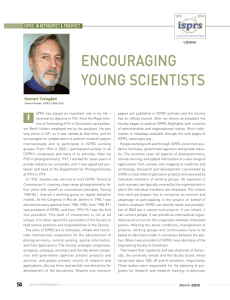 ENCOURAGING YOUNG SCIENTISTS ISPRS: IN RETROSPECT &amp; PROSPECT