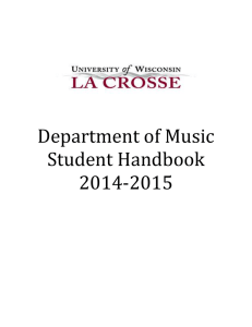 Department of Music Student Handbook 2014-2015