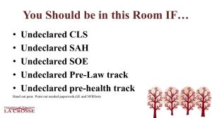 You Should be in this Room IF… Undeclared CLS Undeclared SAH Undeclared SOE