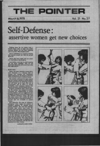 Self-Defense THE  POINTER assertive  women get ·new  choices·
