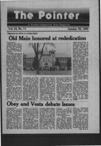 Old Main  honored at rededication Vol. No.  11 30,  1980