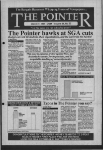 T e Pointer ' hawks at SGA cuts