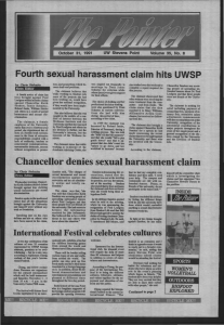 Fourth sexual ent claim harassm hits UWSP