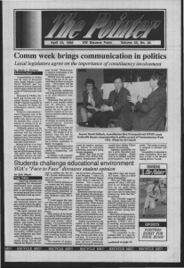 Comm week brings communication in politics Local legislators importance of constituency