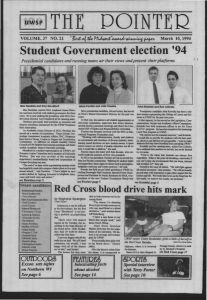 Student Government election '94 Et.a tk