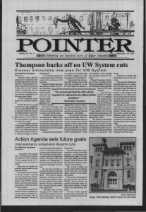 Thompson backs off on UW System cuts .. ·t-: