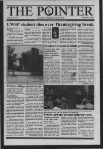 UWSP student dies over Thanksgiving break