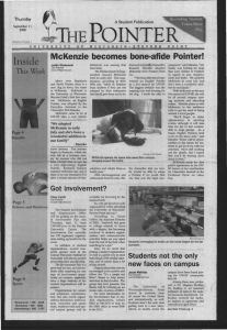 McKenzie  becomes  bone-afide  Pointer! . Thursday A Student Publication