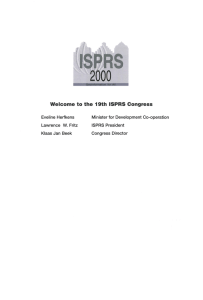 Welcome to the  19th ISPRS Congress