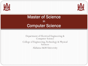 Master of Science Computer Science in