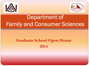 Department of Family and Consumer Sciences Graduate School Open House 2014