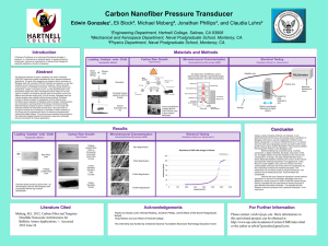 Carbon Nanofiber Pressure Transducer Edwin Gonzalez , ²