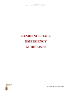 RESIDENCE HALL EMERGENCY GUIDELINES