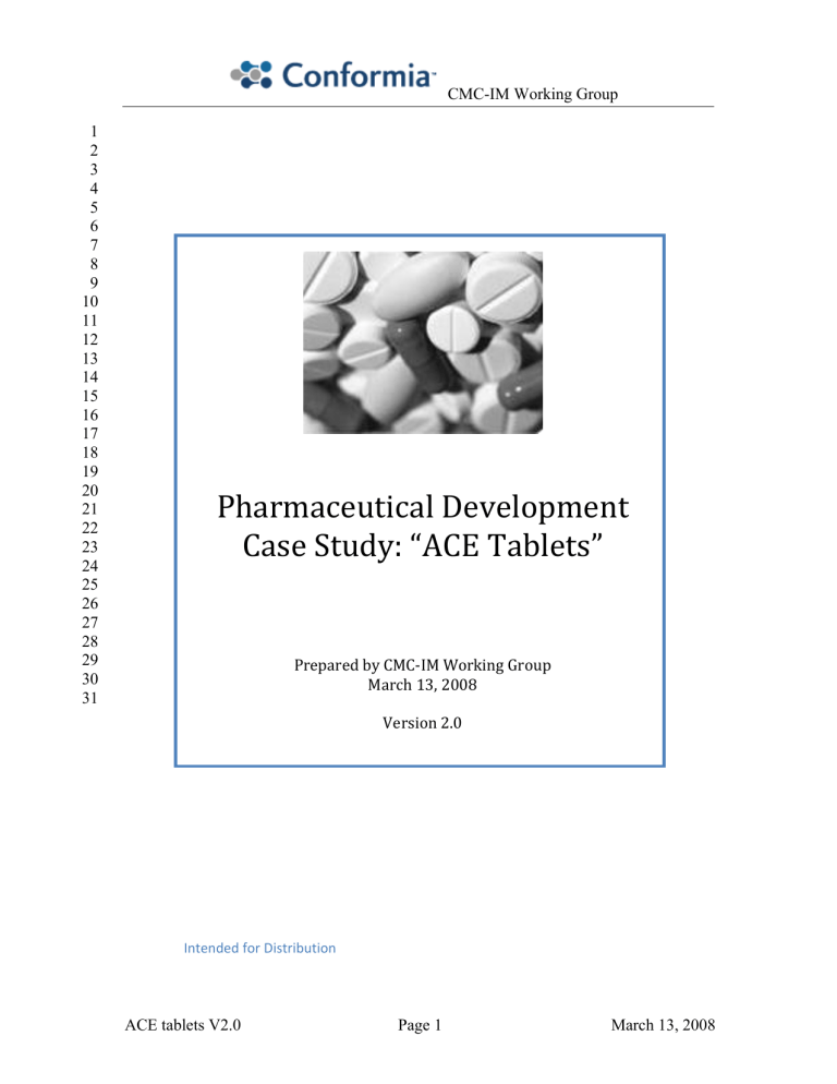 pharmaceutical development case study ace tablets