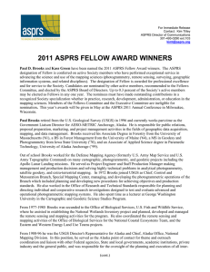 2011 ASPRS FELLOW AWARD WINNERS