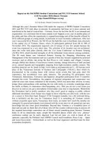 Report on the 5th ISPRS Student Consortium and WG VI/5... 6-10 November 2010, Hanoi, Vietnam