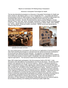 Report on Commission VIII Working Group 2 Symposium