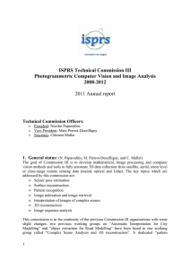 ISPRS Technical Commission III Photogrammetric Computer Vision and Image Analysis 2008-2012