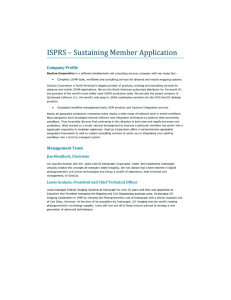 ISPRS Sustaining Member Application - Company Profile