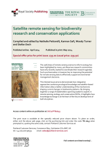 Satellite remote sensing for biodiversity research and conservation applications