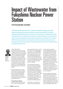 Impact of Wastewater from Fukushima Nuclear Power Station On the Oceanographic Environment