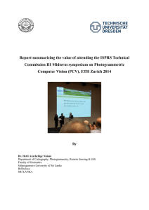 Report summarizing the value of attending the ISPRS Technical