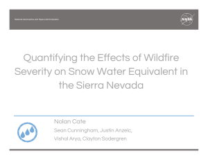 Quantifying the Effects of Wildfire Severity on Snow Water Equivalent in