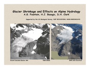 Glacier Shrinkage and Effects on Alpine Hydrology