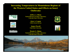 Increasing Temperatures in Mountainous Regions of Outbreaks