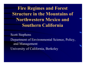 Fire Regimes and Forest Structure in the Mountains of Northwestern Mexico and