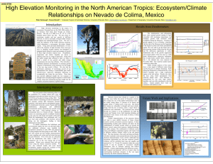 High Elevation Monitoring in the North American Tropics: Ecosystem/Climate