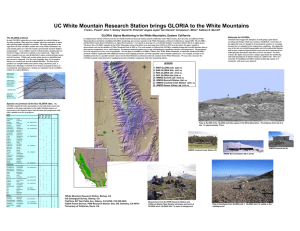 UC White Mountain Research Station brings GLORIA to the White... GLORIA  Alpine Monitoring in the White Mountains, Eastern California