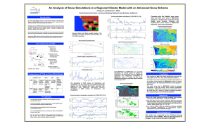 An Analysis of Snow Simulations in a Regional Climate Model...