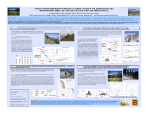 HIGH-ELEVATION RESPONSE OF CONIFERS TO CLIMATE CHANGE IN THE SIERRA... WESTERN GREAT BASIN, USA: TREELINE ELEVATION IS NOT THE PRIMARY...