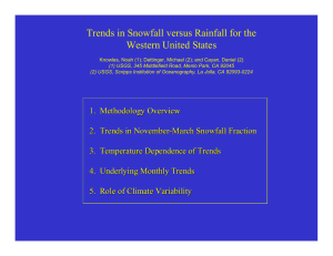 Trends in Snowfall versus Rainfall for the Western United States