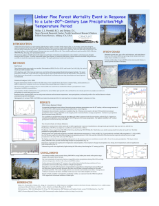 Limber Pine Forest Mortality Event in Response to a Late-20 -Century Low Precipitation/High