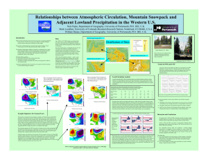 Relationships between Atmospheric Circulation, Mountain Snowpack and