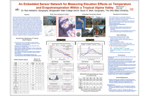 An Embedded Sensor Network for Measuring Elevation Effects on Te mperature