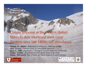 Climate response in the western United States to dust-shortened snow cover
