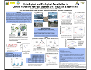 Hydrological and Ecological Sensitivities to Climate Variability for Four Western