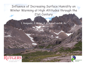 Influence of Increasing Surface Humidity on 21st Century