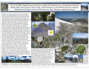 A New GLORIA (Global Research Initiative in Alpine Environments) Site... Martha Apple, John Warden, Charlie Apple, Annie Warnstrom, Tyler Pullman...