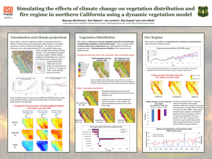 Introduction and climate projections Vegetation Distribution Fire Regime Maureen McGlinchy